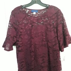 Simply Styled Blouse/camisole Plum Size XL